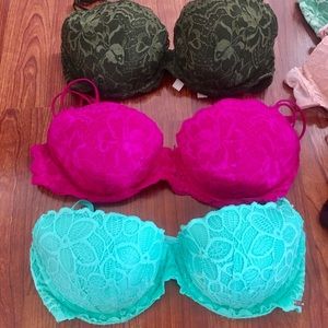 ✨Victoria Secret PINK Date Night Push Up Bras✨